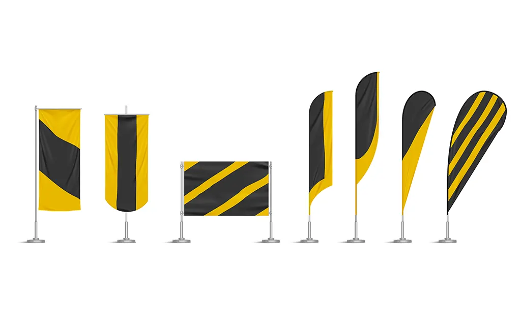 Diseño de banderolas publicitarias para activaciones y eventos de marca